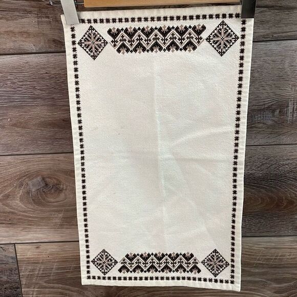Vintage Table Linens Placemats (4) Embroidered Southwestern Vibe Cream Brown - Picture 3 of 8